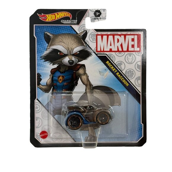 Hot Wheels Marvel Guardians Rocket Raccoon Character Car NOC - Picture 1 of 3